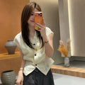 Summer Waist-Tie Pleated Shirt