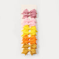 Overseas Amazon Hot Sale Multi-Color Dovetail Kids Bow Ribbed With Hair Clip Solid Hair Accessory Dispatch Pcs Head Jewelry