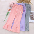 Girls' Kuromi Cartoon Slightly Flared Sweatpants