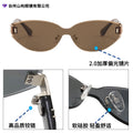 2026 New Overseas Cat-Eye Women Sunglasses Premium Rimless Polarized Men Fashionable Glasses Sun-Proof Sunglasses Trendy