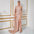 Women's One-Shoulder Sequin Bodycon Socialite Dress Party