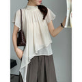 Summer Korean Designer Chiffon Tie-Front Shirt