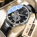 POEDAGAR Self-Winding Mechanical Watch New Waterproof Glow Belt Mens Watch Live Export Bestseller Watch
