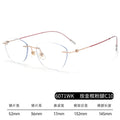 Beesfen Butterfly Shape No Rim Pure Titanium Frame 6071WK Height Smart Feel Rimless Glasses Frame Women Cinnabar Sun Glasses Wholesale