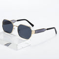 Retro Hot Girl Polygon Sunglasses Small-Frame Wide UV-Proof Women Sunglasses Influencer Personality Fashionable Glasses