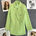 Women's Fall Korean Casual Petite Blazer 2026 - Orange Red