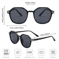 Fashionable Vintage Sunglasses 2025 New Full-Frame Round Stud Women Sunglasses Versatile Outfit Street Snap Sunglasses