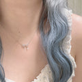 Bow Necklace Pendant Maiden Heart Fresh Rhinestone Clavicle Chain Present Niche Design Detail Versatile N6306