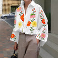 Fall French Fashion Long Sleeve Polka Dot Printed Loose Shirt