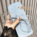 Big Frame Prescription Glasses Frame Fashionable Square Bare Face Anti-Blue Plano Women Finish Item With Rx Frame Prescription Sunglasses