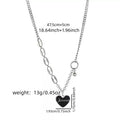 Korean Style Niche Design Detail Accessory Personality Trendy Heart Letter Pendant Choker Sweet Cool Premium Necklace Women