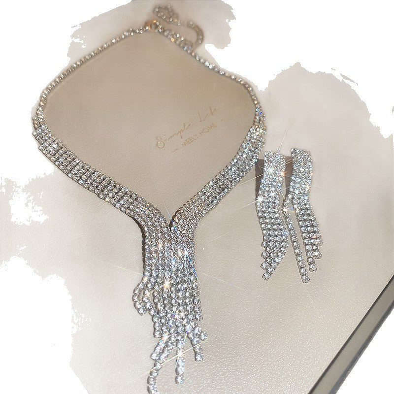 Sparkling Zircon Butterfly Flower Pendant Necklace - view 5