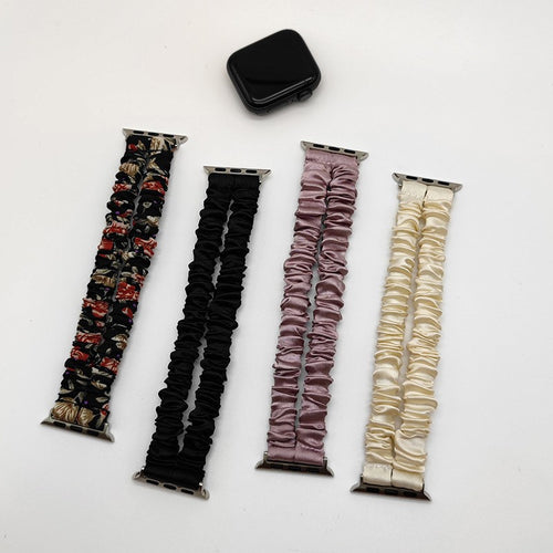 Fits Apple watch Satin Double Strand Small Cord Hair Tie Apple Band Apple Watch Fitted With Size