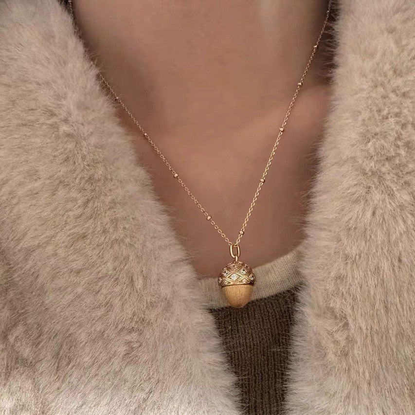 French Vintage Zircon Heart Necklace - view 6