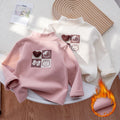 Girls' Rabbit Print Fleece Knit Base Layer T-Shirt - Winter