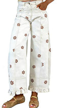 Retro Patchwork Printed Floral Loose Wide Leg Pants + Pants