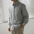Nengmeng Japanese Striped Pocket Cotton Shirt