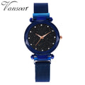 Douyin's same style starry sky female student Korean watch trendy magnet Milan mesh strap watch dropshipping