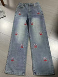 Summer Retro Slimming High Waist Drapey Loose Wide Leg Pants