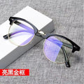 3016 Prescription Sunglasses Anti-Blue Plano Half-Rim Retro Wear Jewelry Frame Glasses Unisex Finish Item Prescription Glasses