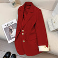 Women's Fall Korean Designer Blazer + Top 2026 | Casual Blouse - Black