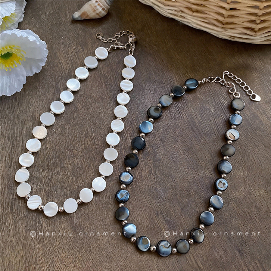 Round Shell Beaded Necklace - view 4