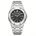 Export Bestseller Watch Men Fashionable Formal Light Luxury Frost Gold Glow Waterproof Steel Band Quartz Watch Factory Drop Ship