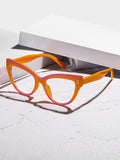 Contrast Cat-Eye Plano Women ins Breeze Western Glasses Frame Men Party Personality Bare Face Stud Wear Jewelry Frame