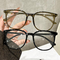 Retro Round Glasses Frame Women 2025 New Overseas Bare Face Round-Square Plano Tea Exquisite Glasses Frame