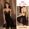 菲韵性感睡衣缎面睡裙家居服性感吊带睡裙蕾丝拼接睡衣女批发 427
