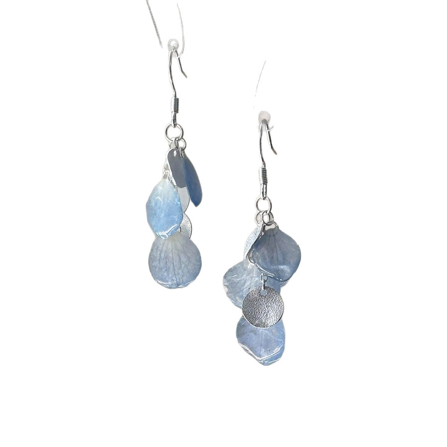 Blue Gradient Shell Round Earrings - view 5