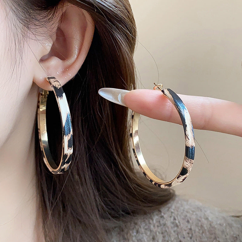 Vintage Leopard Print Stud Earrings - view 11