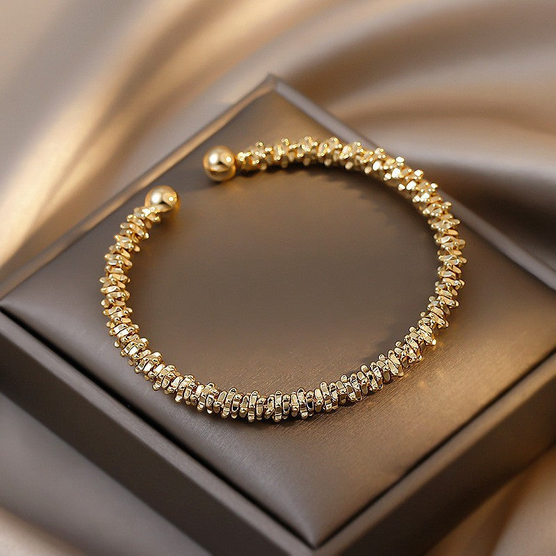 Zircon Bow Open Cuff Bracelet - view 11