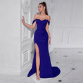 Women's Off-Shoulder Strapless Classic Premium Socialite Evening Gown Banquet