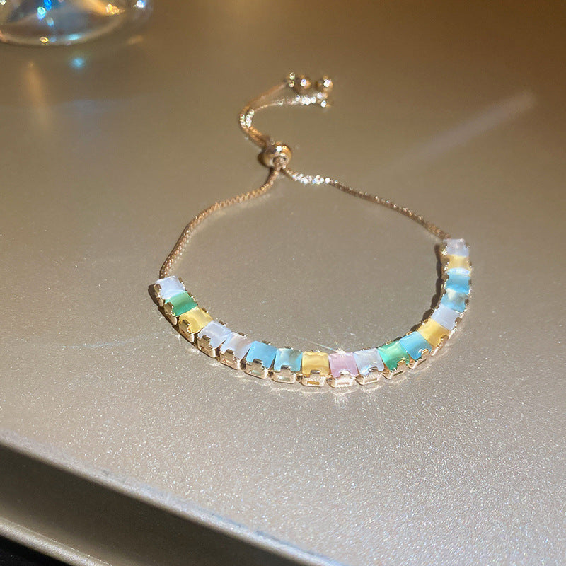 Sparkling Zircon Heart Charm Bracelet - view 9
