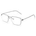 Ultra-Light 4.7g Linde Screwless Series HYD0175Y Square Formal Glasses Frame Men Pure Titanium Gold Silk Frame