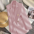 Women's Fall Korean School Loose Blazer + Top 2026 | Casual Blouse - Houndstooth Pants