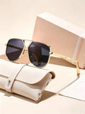 Metal Pilot Sunglasses Sun-Proof Sunshade Overseas Trendy New Western Trendy Versatile Unisex Personality Sunglasses