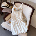 Bohemian Ethnic Style Embroidered Camisole Mid-Length Dress