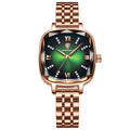 Swiss Brand Waterproof Ladies Watch Ultra Thin Solid Heart Steel Band Small Square Watch TikTok Live AliExpress Bestseller