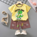 Women's Summer Cotton Short Sleeve Set 2026 | 2 Piece Outfit Set - Orange