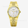 New Overseas Watch Men Rolex Home Datejust Series Lander Type Honeycomb Glow Dial Waterproof Full Steel Quartz Watch