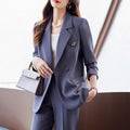 Women's Fall Korean Casual Petite Blazer + Pleated Skirt Set 2026 - Black Suit