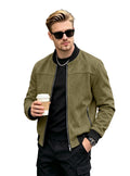 european and american ebay men's spring and autumn suede bomber jacket foreign trade motorcycle jack