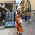 Bali Vacation Beach Long Dress, Sanya Travel Style