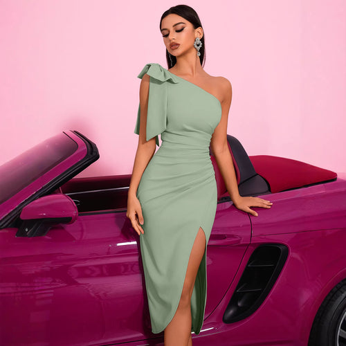 Women's Pleated Slim Fit Sexy Premium Evening Gown Banquet