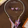 Cyan Island Vintage Fox Stud Heavy-Duty Alloy Necklace Western Statement Personality Creative Accessory Set