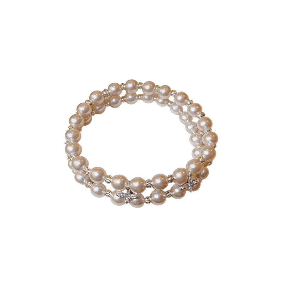 French Pearl Beaded Bracelet and Necklace Set - view 5