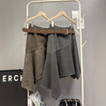 Fall Trendy Retro Asymmetric Skirt + Short Skirt