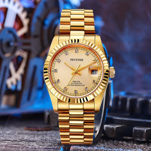 Item Time Watch Men Mechanical Movement Mens Watch Gold Datejust Full Precision Steel Mens Watch Niche Premium Mens Watch